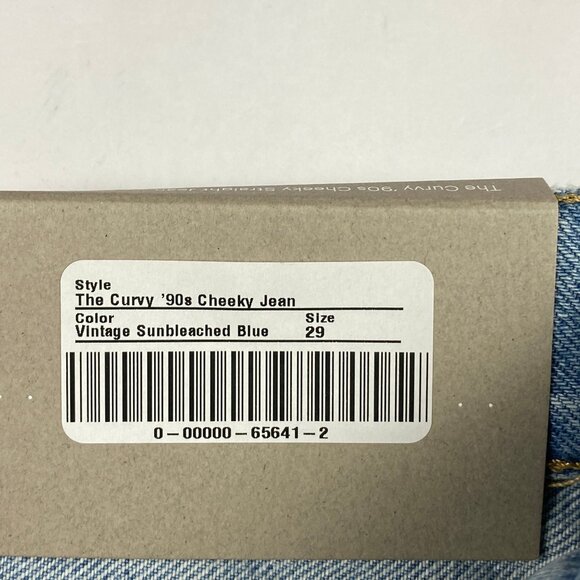 NWT Everlane Jeans Women's Size 29 The Curvy '90s Cheeky Blue - Picture 8 of 14